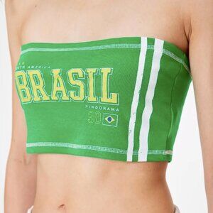Brazil print crop top